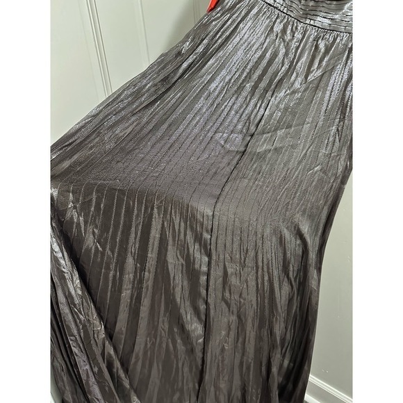 Ieena by Mac Duggal One shoulder pewter maxi dress 2149 - Picture 10 of 12